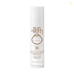 Sun Bum SPF 30 Mineral Sunscreen Lip Balm - Hawaii Act 104 Compliant (Octinoxate & Oxybenzone Free) - Zinc-Based Broad Spectrum UVA/UVB Lip Protection - 0.15 oz Stick