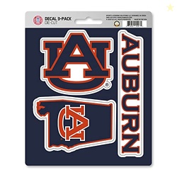 FANMATS NCAA Auburn Tigers Team Decal, Pack of 3