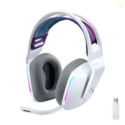 Logitech G733 Lightspeed Wireless Gaming Headset, Suspension Headband, Lightsync RGB, Blue VO!CE Mic, PRO-G Audio  White, Gaming Headset Wireless, PC, PS5, PS4, Switch Compatible