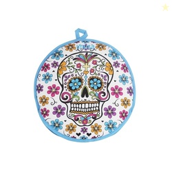IMUSA USA MEXI-1010 Calabera Cloth Tortilla Warmer 12-Inch, Multicolor