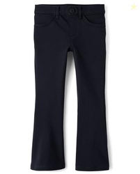 The Children's Place,Girls,Uniform Ponte Flare Leg Pants,Black,6