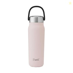 S'WELL RECYCLED STAINLESS STEEL EXPLORER WITH INSULATED LID AND HANDLE, 24OZ, HIMALAYAN SALT, TRIPLE LAYERED VACUUM INSULATED CONTAINERS KEEPS DRINKS COLD FOR 36 HOURS AND HOT FOR 8