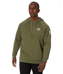 Under Armour mens Freedom Flag Fleece Hoodie, (390) Marine OD Green / / Desert Sand, Large