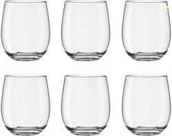 TARHONG MONTANA DOUBLE OLD FASHION/COCKTAIL GLASS,  SET OF 6