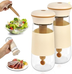 Salt Shakers for Kitchen with Measuring Spoon2PCS