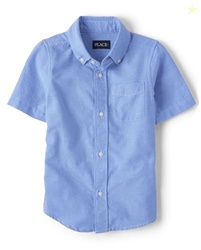 The Children's Place,boys,Short Sleeve Oxford Shirt,Lt Blue,XX-Large