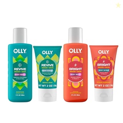 OLLY Body Wash & Body Scrub Mini pack 4 Count