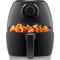 CHEFMAN Small Air Fryer Healthy Cooking, 3.6 Qt, Nonstick, User Friendly and Dual Control Temperature, w/ 60 Minute Timer & Auto Shutoff, Dishwasher Safe Basket, Matte Black, Cookbook Included