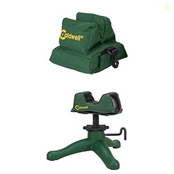 Caldwell Deadshot Filled, Rear Shooting Bag with Durable Construction and Water Resistance and Hunting The Rock Jr Adjustable Ambidextrous Rifle Shooting Rest for Outdoor Range