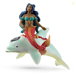Schleich Bayala - 2PC Isabelle the Mermaid and Dolphin Playset - Fantasy Fairy Toys for Kids Ages 5+