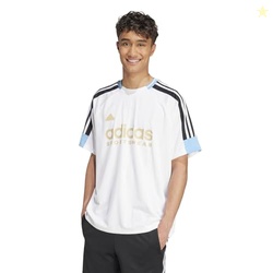 Adidas Men's House of Tiro Nations Pack T-Shirt, White/Light Blue/Black, Small/Tall