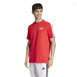 Adidas Men's Codes Collegiate Sportswear T-Shirt, Pure Ruby, Large