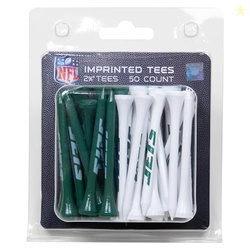 Team Golf NFL New York Jets Pack Of 50 Golf Tees 2-3/4" Golf Tees, 50 Pack, Regulation Size, Multi Team Colors