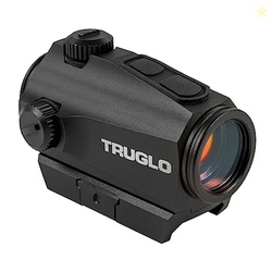 TRUGLO Ignite Mini 22mm 2-MOA Hunting Durable Lightweight Waterproof Fogproof Shock Resistant Adjustable Aluminum Dot Sight | Rubber Lens Cover, Battery, High & Low Mounts Included | Green Dot