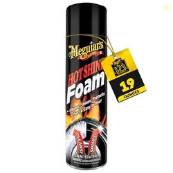 Meguiar's Hot Shine Tire Foam, High Gloss Tire Shine That Cleans, Shines, and Protects in One Step, Deep, Black Shine with Conditioners and UV Protection, Best Gifts for Car Lovers, 19 Oz Aerosol