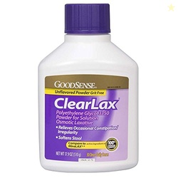 GoodSense ClearLax, Polyethylene Glycol 3350 Powder for Solution, Osmotic Laxative, 17.9 Ounce