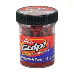 BERKLEY GULP! MAGGOT FISHING BAIT, RED WIGGLER, EXTREME SCENT DISPERSION, GREAT REPLACEMENT FOR LIVE MAGGOTS, IDEAL FOR PANFISH, TROUT, CRAPPIE, AND MORE