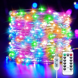 FAIRY LIGHTS PLUG IN, 33FT 100LEDS USB TWINKLE LIGHTS