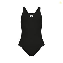 ARENA Feel Girls' Youth Dynamo Training Junior Swimsuit Swim Pro US Back Waterfeel Comfortable One Piece Suit Pool or Beach, US Size 8-10 Jr/26, Black