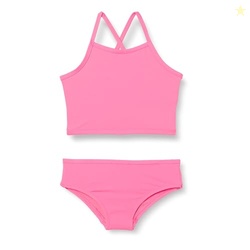 AMAZON ESSENTIALS GIRLS' TANKINI SET, HOT PINK, SMALL