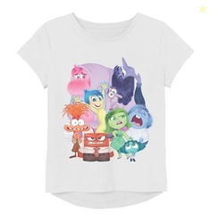 Disney Inside Out 2 Character Short Sleeve T-Shirt White