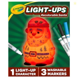 Crayola Light-Ups - Santa, Light Up Santa Toy, Reusable Holiday Craft, Glow in The Dark, Indoor Holiday Decoration Craft, Gift for Kids