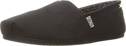Skechers womens Bobs Plush - Peace & Love Flat, Black, 9.5 Wide US
