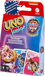 Mattel Games UNO Junior Paw Patrol: The Mighty Movie Kids Card Game for Family Night Featuring 3 Levels of Play