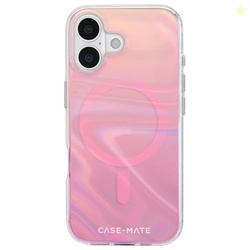 Case-Mate Soap Bubble iPhone 17 Case [Compatible with MagSafe] - Stylish Phone Case for Women with 12ft Drop Protection - Premium Magnetic Cover for iPhone 17 - Peach Iridescent