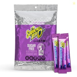 Sqwincher Zero Qwik Stik, Grape, Sugar Free, Low Calorie, Low Sodium Electrolyte Powder Hydration Drink Mix, .11 0z Packet (Pack of 50)