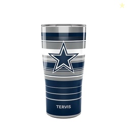 Tervis Traveler NFL Dallas Cowboys - Hype Stripes Triple Insulated Tumbler Travel Cup Keeps Drinks Cold & Hot, 20oz, Stainless Steel