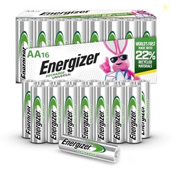Energizer Recharge Universal Rechargeable AA Batteries (16 Pack), Double A Rechargeable Batteries