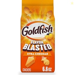 Goldfish Flavor Blasted Xtra Cheddar Cheese Crackers, Baked Snack Crackers, 6.6 oz Bag