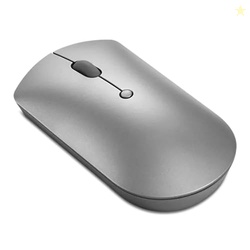 Lenovo 600 Bluetooth Silent Mouse, Blue Optical Sensor, Adjustable DPI, 4 Button, Microsoft Swift Pair, Windows, Chrome, GY50X88832, Gray