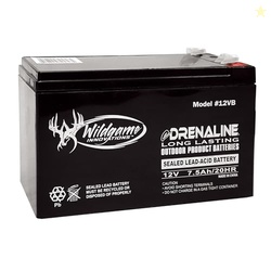 WILDGAME INNOVATIONS 12V Edrenaline Rechargeable Battery for Game Feeders Outdoor Long-Lasting Sealed Lead-Acid Tab Style Rechargeable Battery