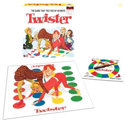 Classic Twister with Retro Design and Oversized Spinner by Winning Moves Games USA, Party Game for 2-4 Players, Indoor and Outdoor Fun for Kids Ages 6+