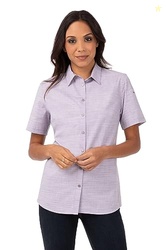 Chef Works Women's Havana Shirt, Purple, X-Large