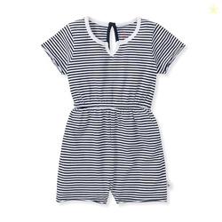 Burt's Bees Baby Baby Girls Romper - 100% Organic Cotton, One-Piece Shortall Girl Outfit for Sizes Newborn to 24 Months