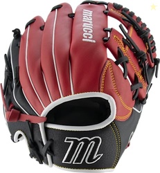 MARUCCI Caddo Series V2 BAEBALL Glove, 11.50", I-Web, Right Hand Throw,Red/Black