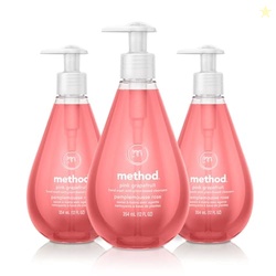 Method Gel Hand Soap, Pink Grapefruit, 12 ounce (Pack of 3)