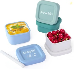 FINORDER 4 PACK SILICONE SNACK CONTAINER