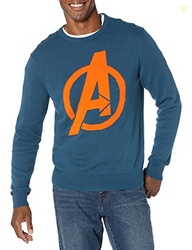 AMAZON ESSENTIALS DISNEY | MARVEL | STAR WARS MEN'S CREW SWEATERS, AVENGERS LOGO - MENS, X-LARGE