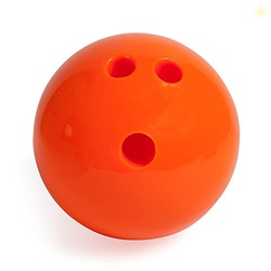 Champion Sports Rubberized Plastic Bowling Ball - 3 LB Orange
