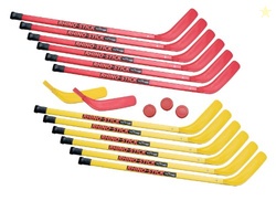 Champion Sports RHINO Stick Elementary Hockey Set  36", Red/Yellow