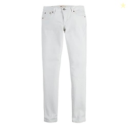 Levi's Girls' 710 Super Skinny Fit Jeans, White, 4