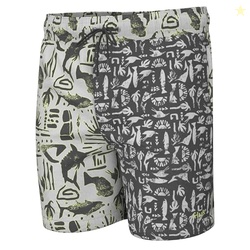 HUK Youth Pursuit Volley Pattern Short, Quick-Dry Shorts for Kids, Tiki Beach - Harbor Mist, X-Small