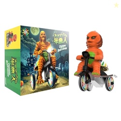 Super7 Super Cycles Universal Monsters Creature from The Black Lagoon Orange with Wind-Up Black Trike - 5" Action Figure Collectibles