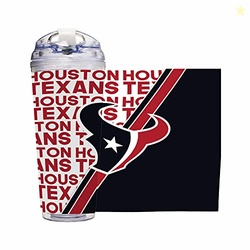 Rico Industries NFL Football Houston Texans 24oz Acrylic Tumbler with Hinged Lid