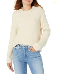 GAP Womens Forevercozy Ribbed Sweater Birch M