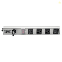 Tripp Lite 4-Outlet Bench & Cabinet Power Strip, 12 in Length, Two NEMA 5-15R and Two NEMA 5-20R, 15ft Cord with 5-20P Plug, (PS120420)